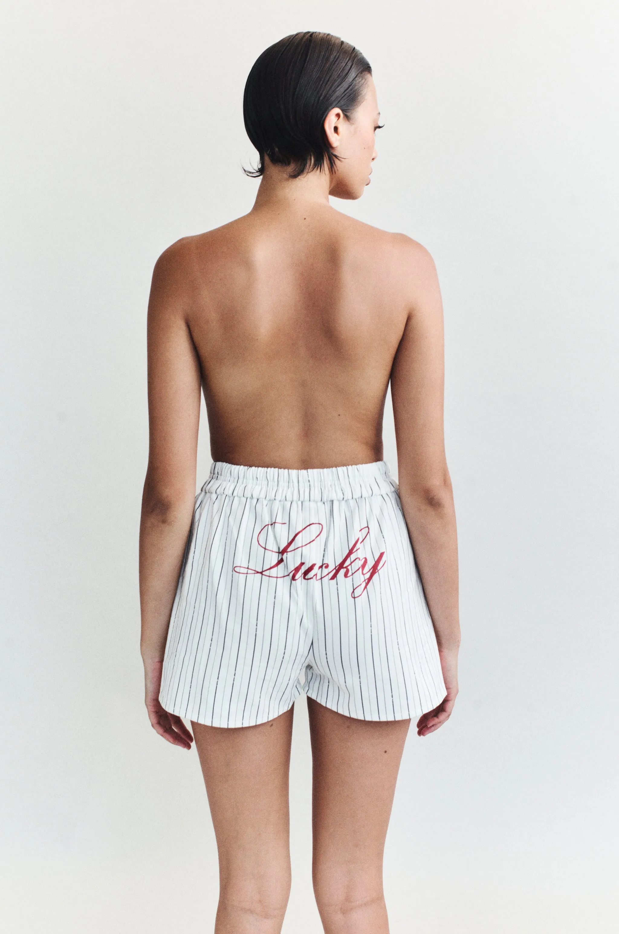 Lucky Boxer Briefs | White Pinstripe