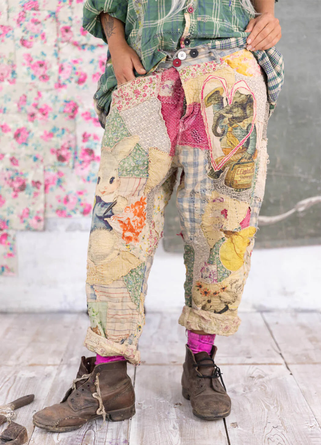 Magnolia Pearl Patchwork Miner Pants