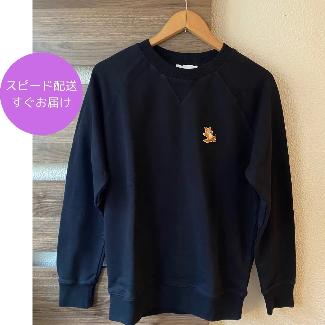 MAISON KITSUNE  |Crew Neck Unisex Long Sleeves Plain Cotton Logo