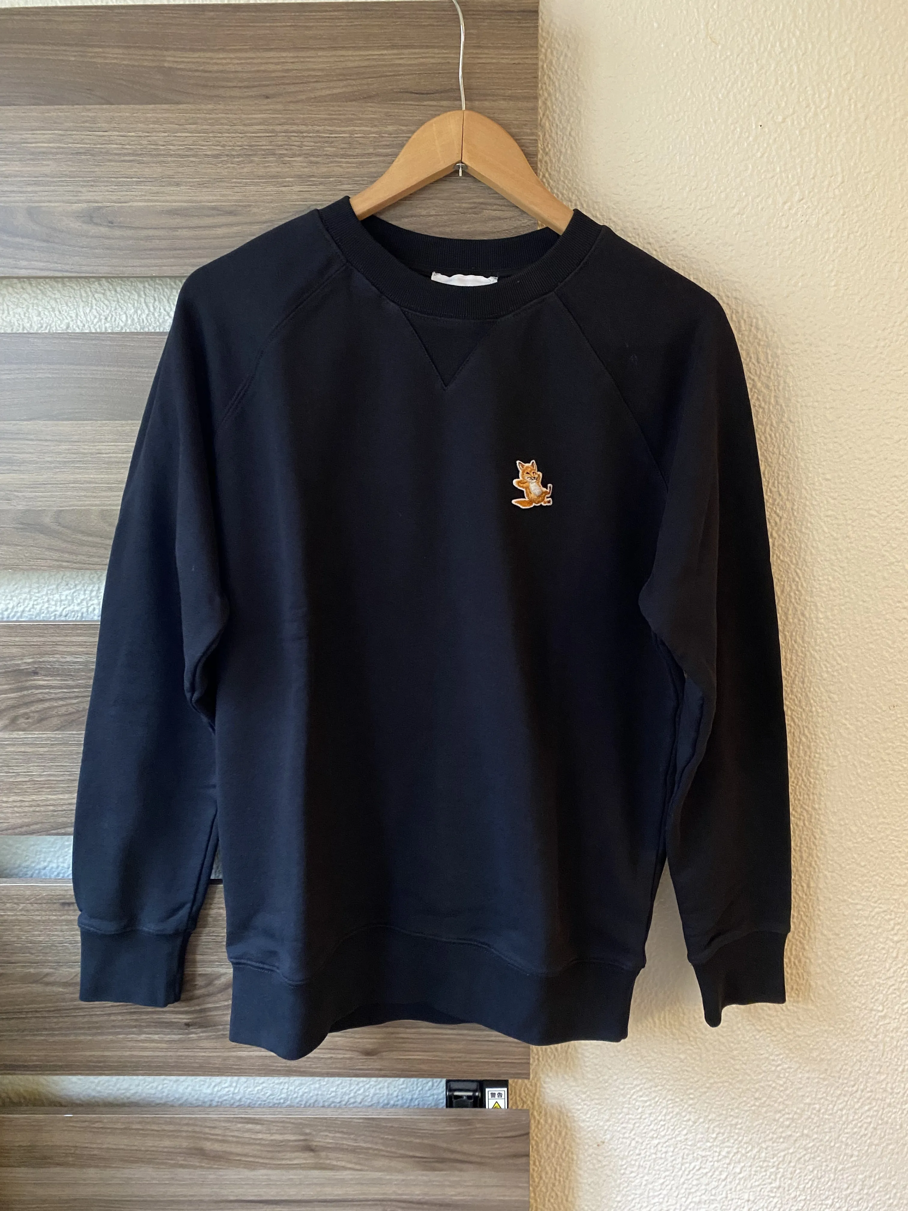 MAISON KITSUNE  |Crew Neck Unisex Long Sleeves Plain Cotton Logo