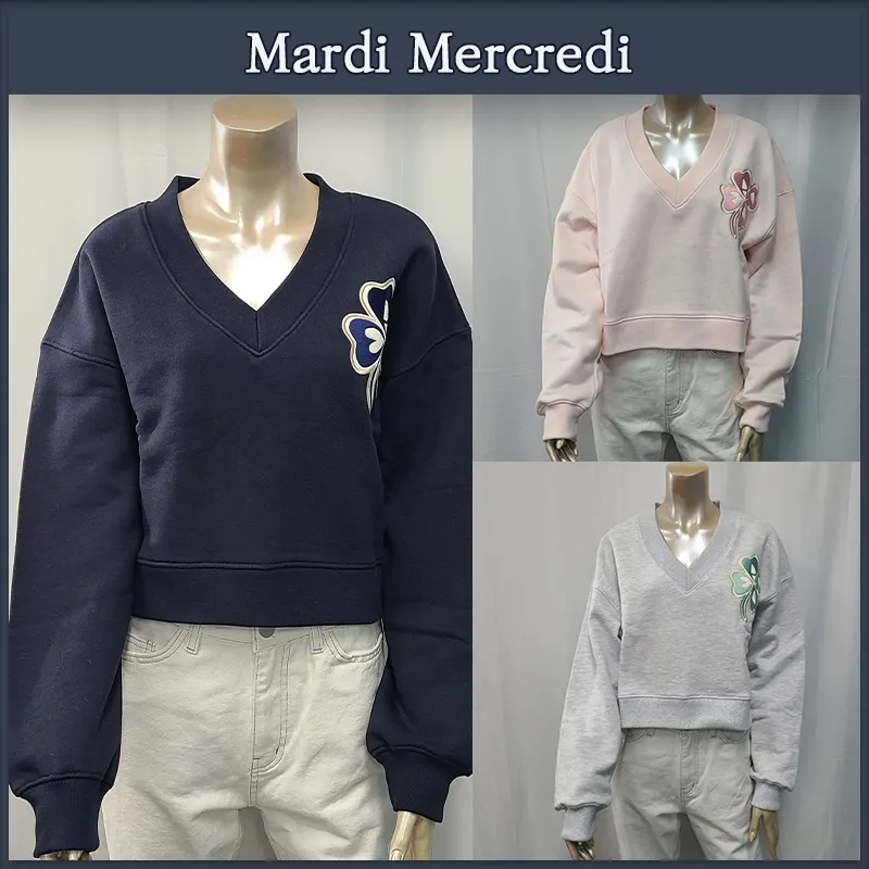 Mardi Mercredi  |Street Style Cotton Logo Hoodies & Sweatshirts