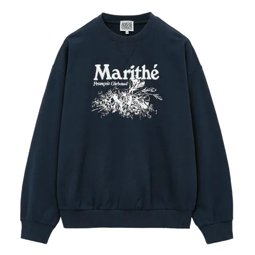 Marithe + Francois Girbaud  |Unisex Street Style Logo Hoodies & Sweatshirts