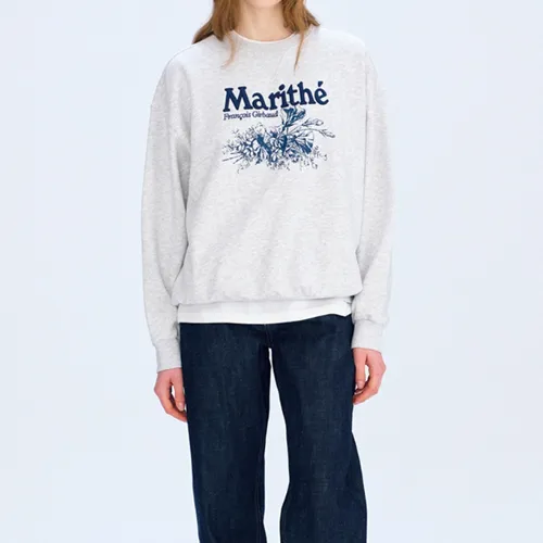 Marithe + Francois Girbaud  |Unisex Street Style Logo Hoodies & Sweatshirts