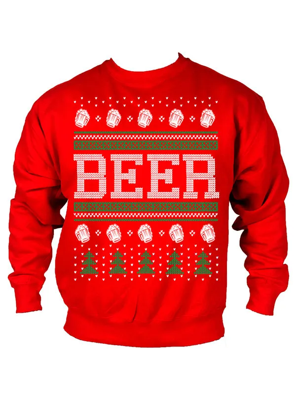 Men's Beer Ugly Christmas Sweatshirt