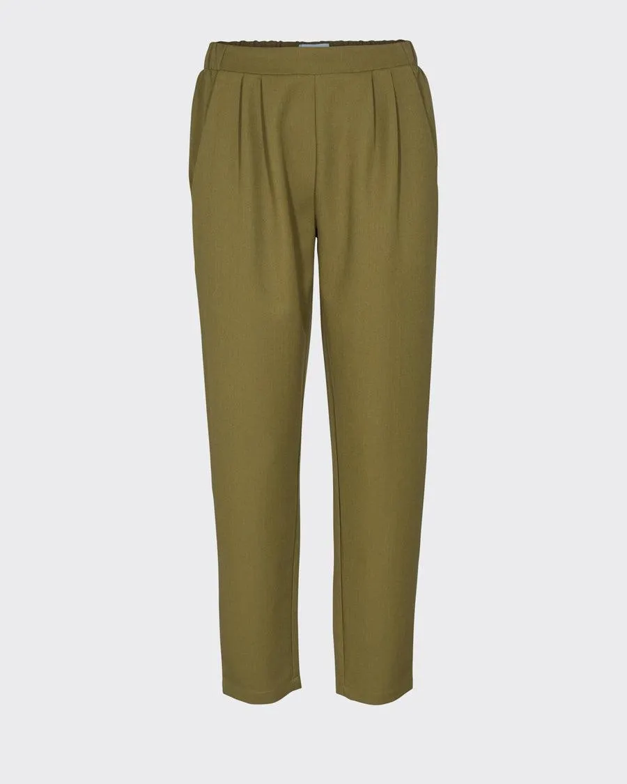 Minimum Sofja Casual Pant in Dark Olive