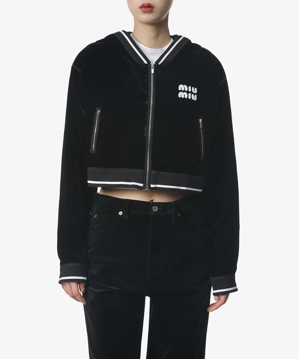 MiuMiu  |Street Style Long Sleeves Plain Logo Hoodies & Sweatshirts