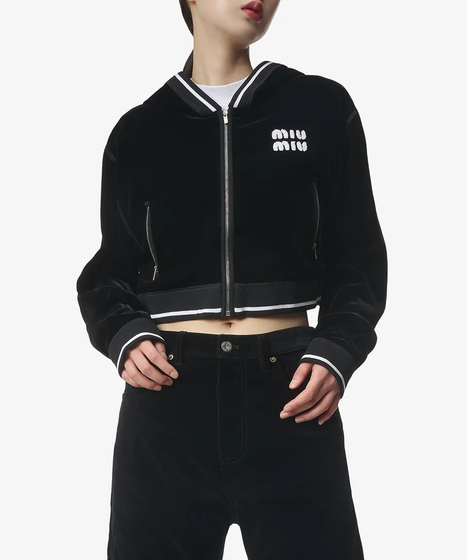 MiuMiu  |Street Style Long Sleeves Plain Logo Hoodies & Sweatshirts