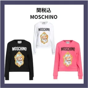 Moschino  |U-Neck Long Sleeves Other Animal Patterns Logo