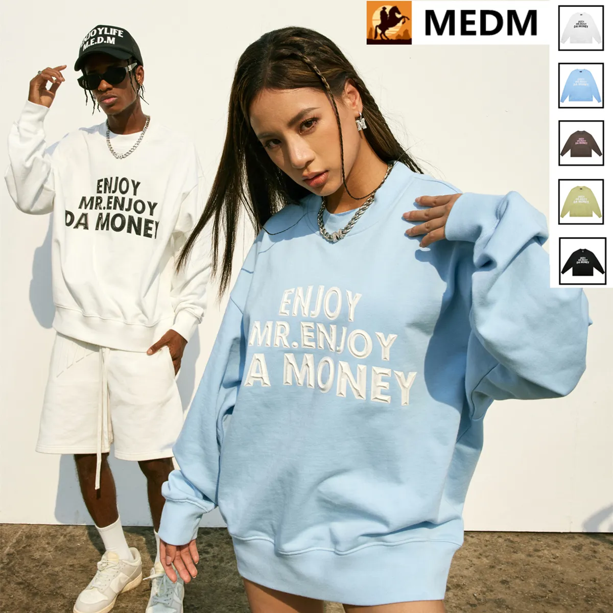 MR. ENJOY DA MONEY  |Unisex Street Style Hoodies & Sweatshirts