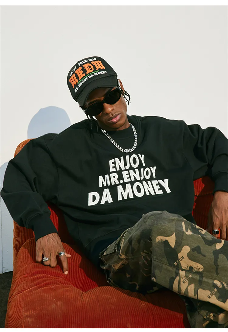 MR. ENJOY DA MONEY  |Unisex Street Style Hoodies & Sweatshirts