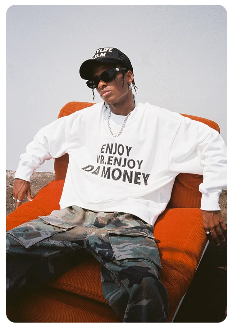 MR. ENJOY DA MONEY  |Unisex Street Style Hoodies & Sweatshirts