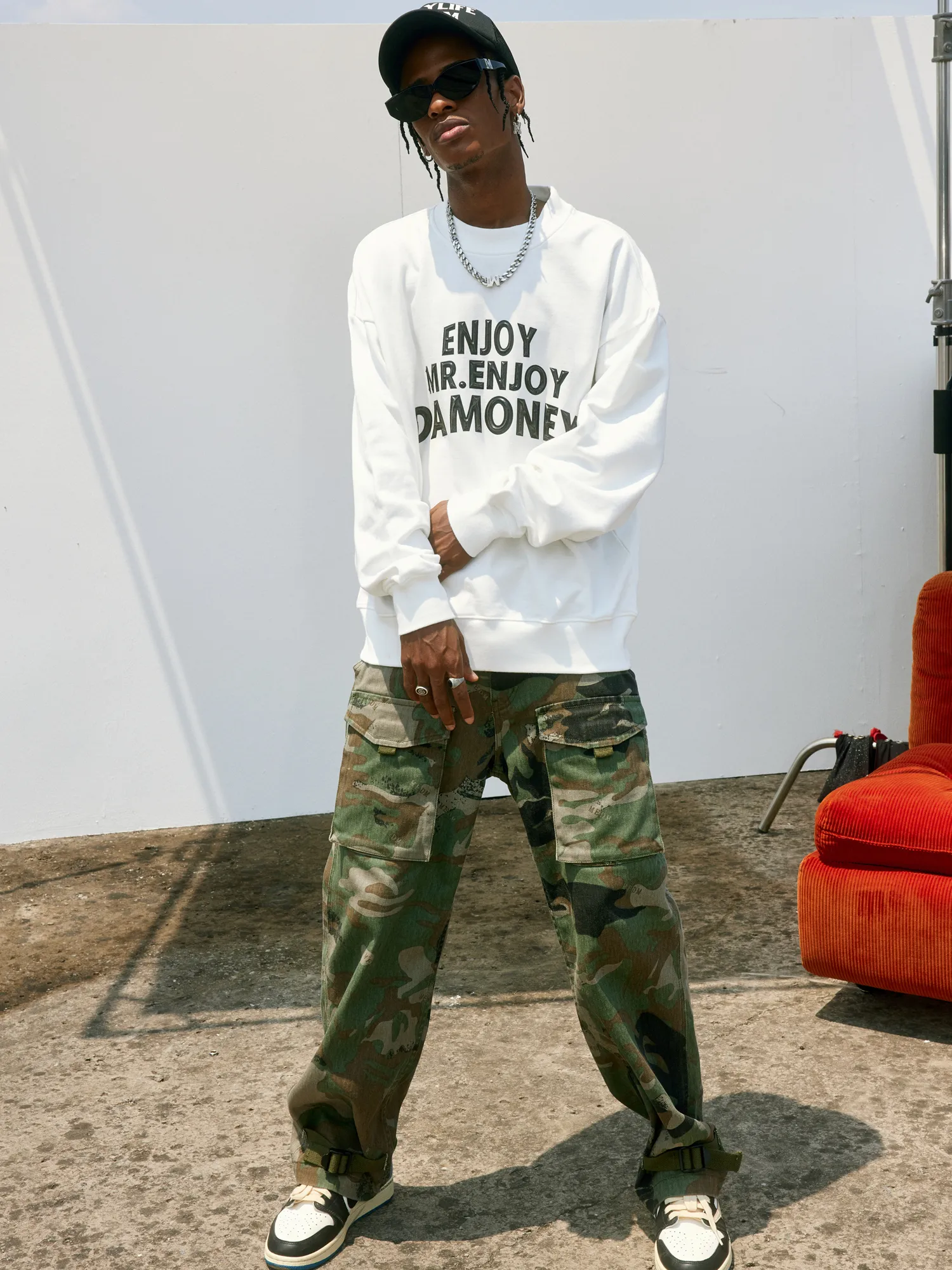 MR. ENJOY DA MONEY  |Unisex Street Style Hoodies & Sweatshirts