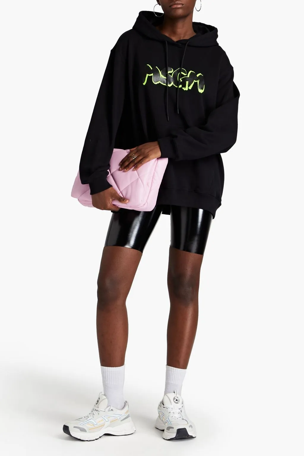 MSGM  |Street Style Long Sleeves Plain Cotton Logo