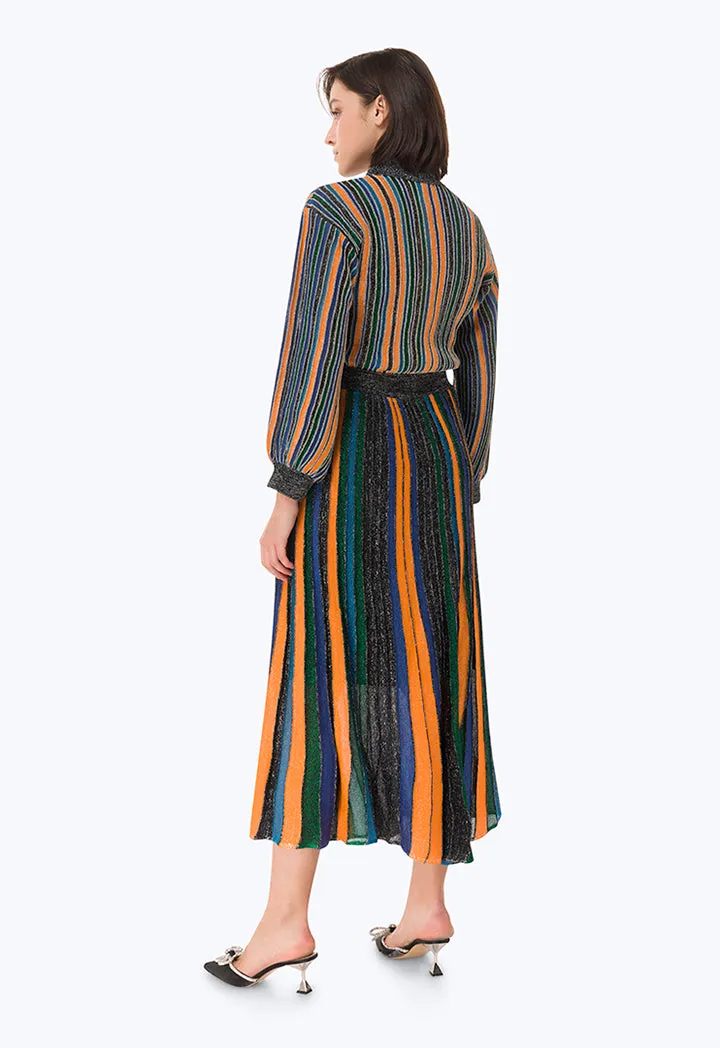 Multicolored Lurex Striped Shirt