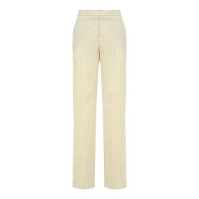 PANTALONE MONACO Donna Ivory Camel