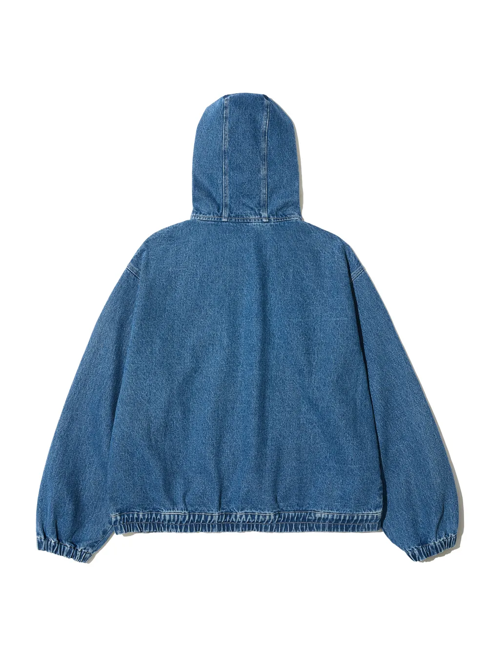 PARTIMENTO  |Denim Street Style Long Sleeves Plain Cotton Hoodies