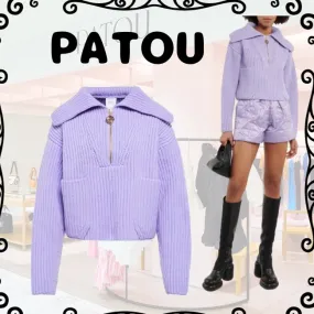 PATOU  |Casual Style Wool Street Style Long Sleeves Plain