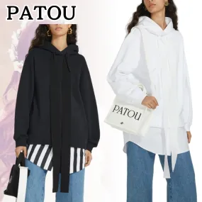 PATOU  |Street Style Long Sleeves Plain Cotton Logo