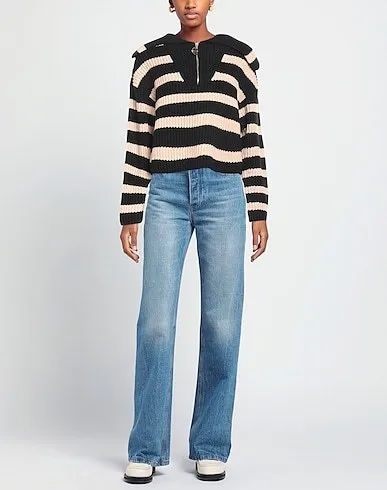 PATOU  |Stripes Casual Style Wool Long Sleeves Elegant Style