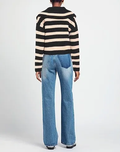 PATOU  |Stripes Casual Style Wool Long Sleeves Elegant Style