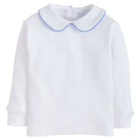 Piped Peter Pan Shirt - Light Blue