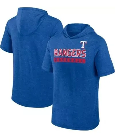 Profile Men's MLB Texas Rangers Short Sleeve Pullover Hoodie