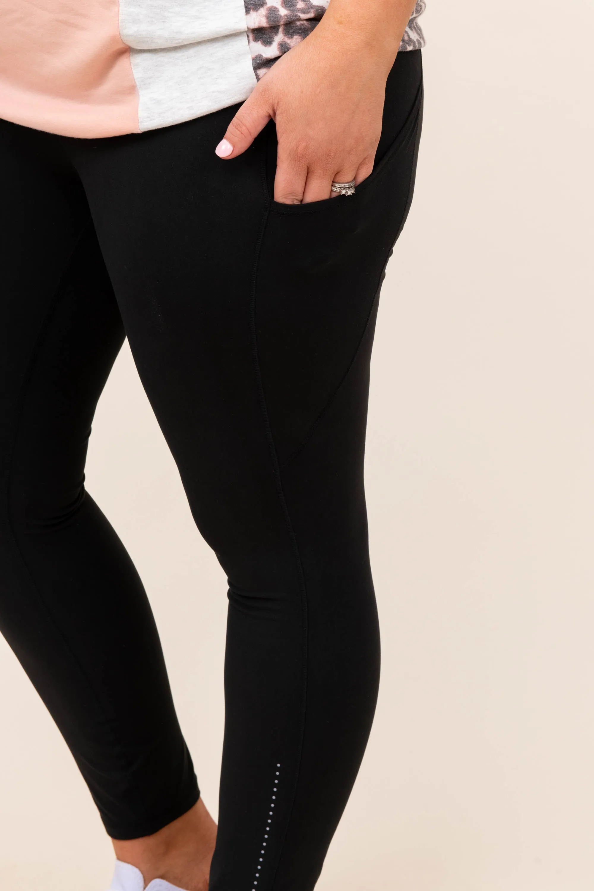 Rain Runner Leggings, Black