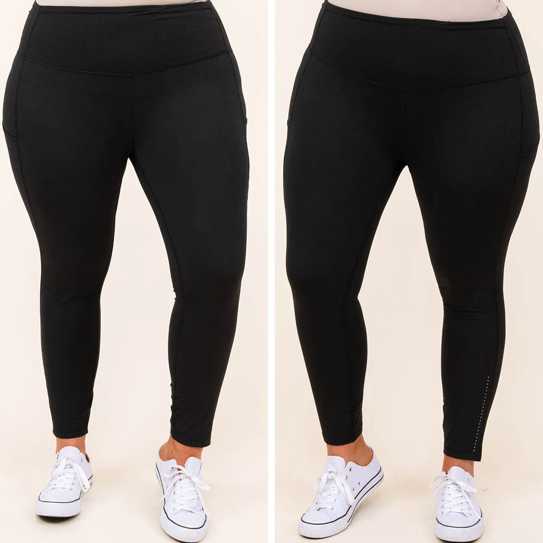 Rain Runner Leggings, Black