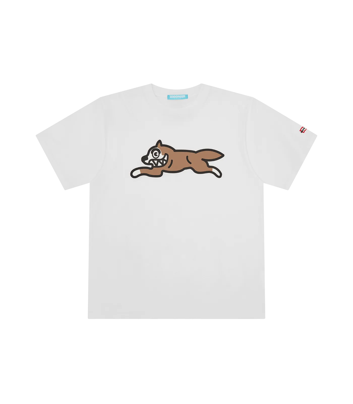 RUNNING DOG T-SHIRT - WHITE/COFFEE