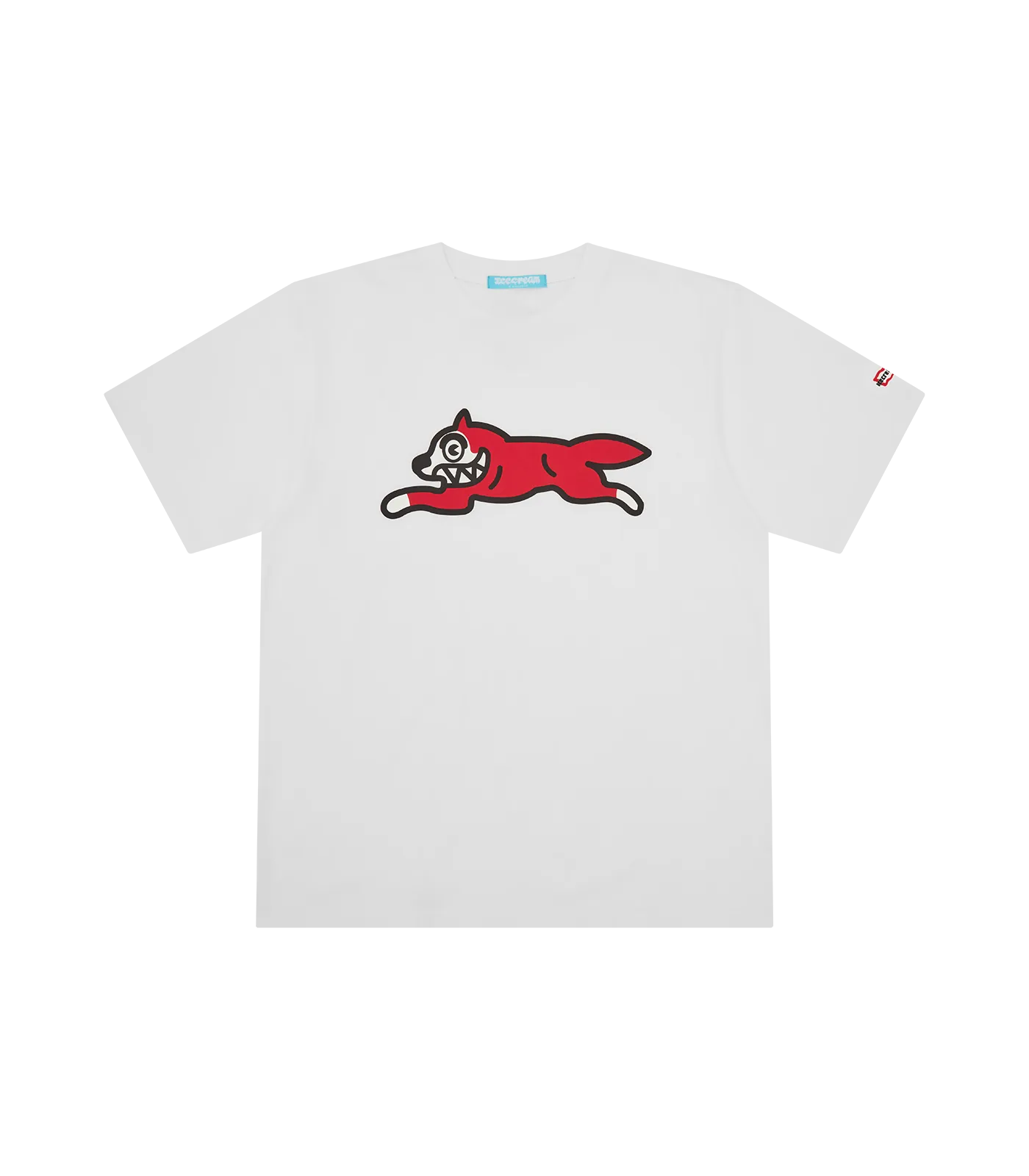 RUNNING DOG T-SHIRT - WHITE/RED