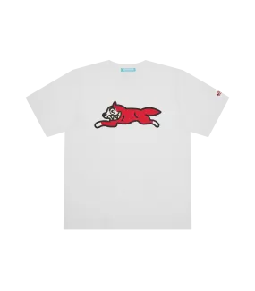 RUNNING DOG T-SHIRT - WHITE/RED