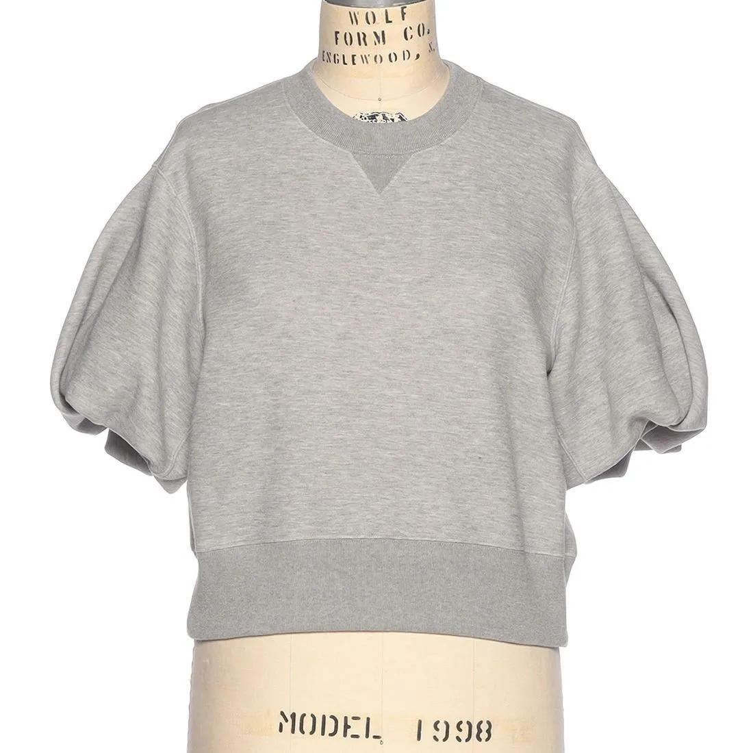 sacai  |Crew Neck Street Style Cropped Plain Cotton