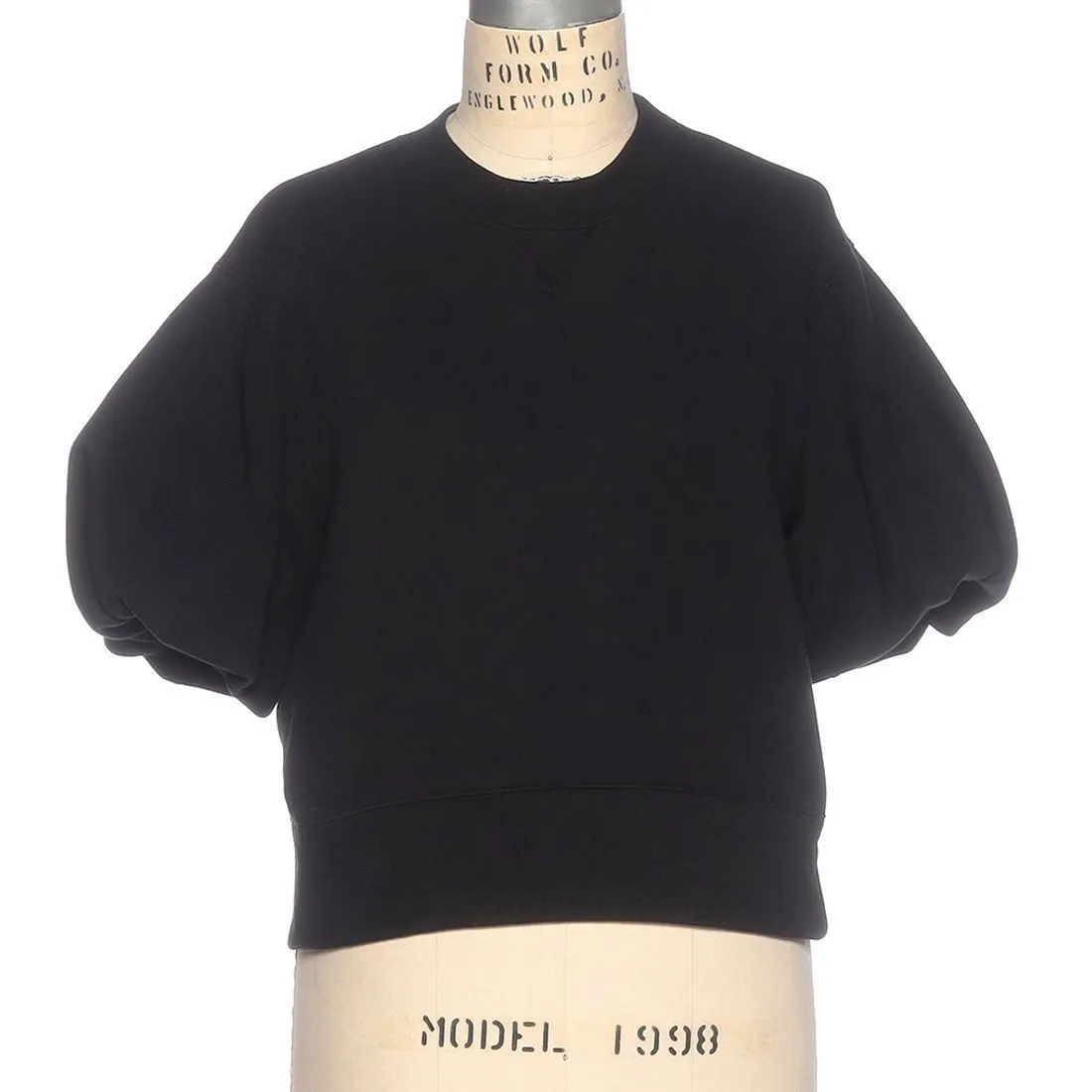 sacai  |Crew Neck Street Style Cropped Plain Cotton