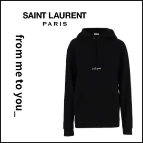 Saint Laurent  |Street Style Logo Hoodies & Sweatshirts