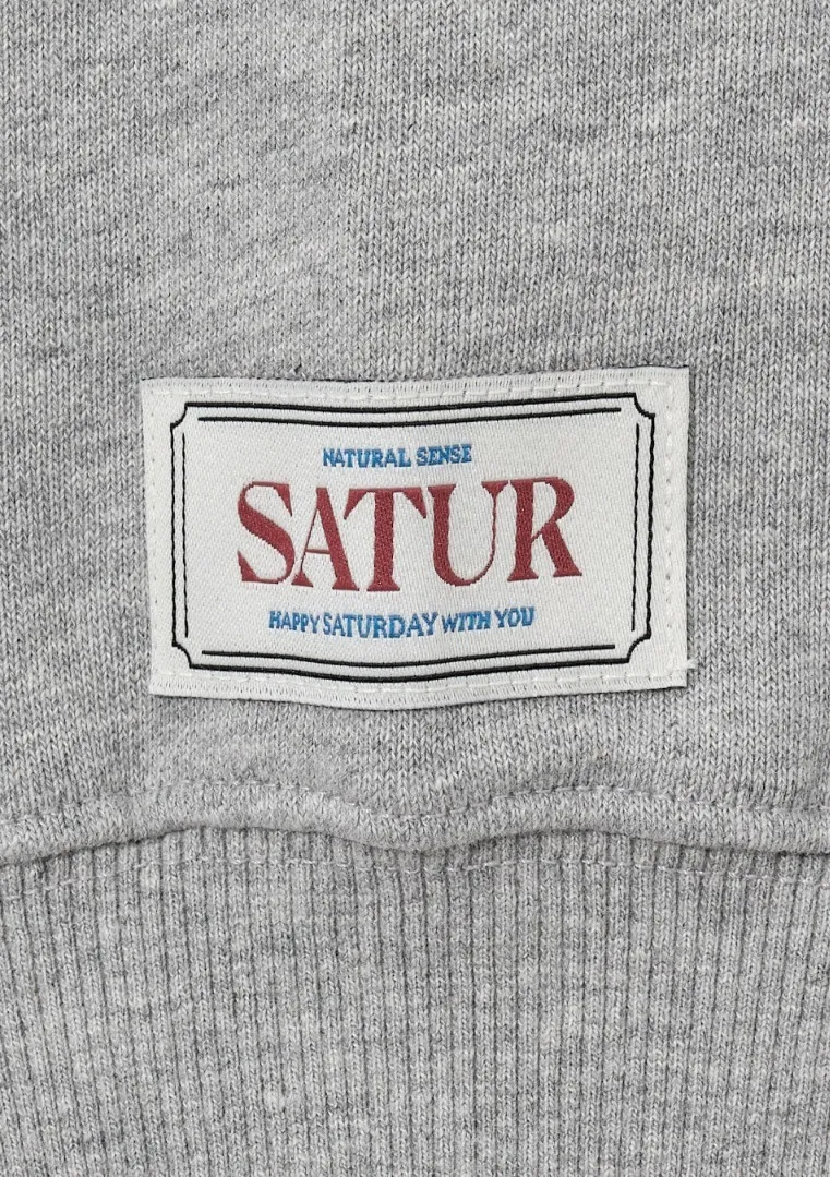 SATUR  |Unisex Street Style Collaboration Logo Hoodies & Sweatshirts