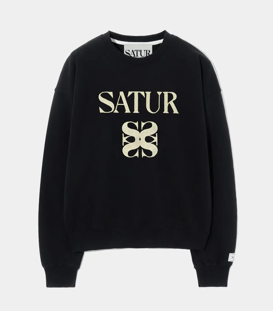 SATUR  |Unisex Street Style Logo Hoodies & Sweatshirts