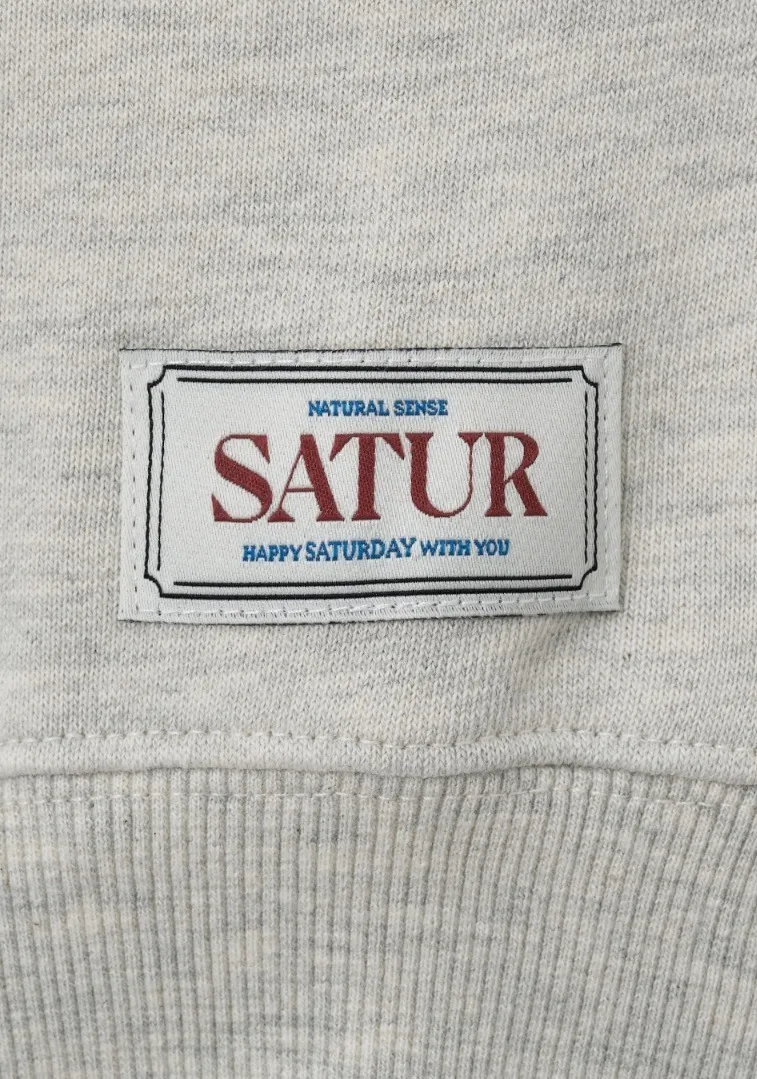 SATUR  |Unisex Street Style Logo Hoodies & Sweatshirts