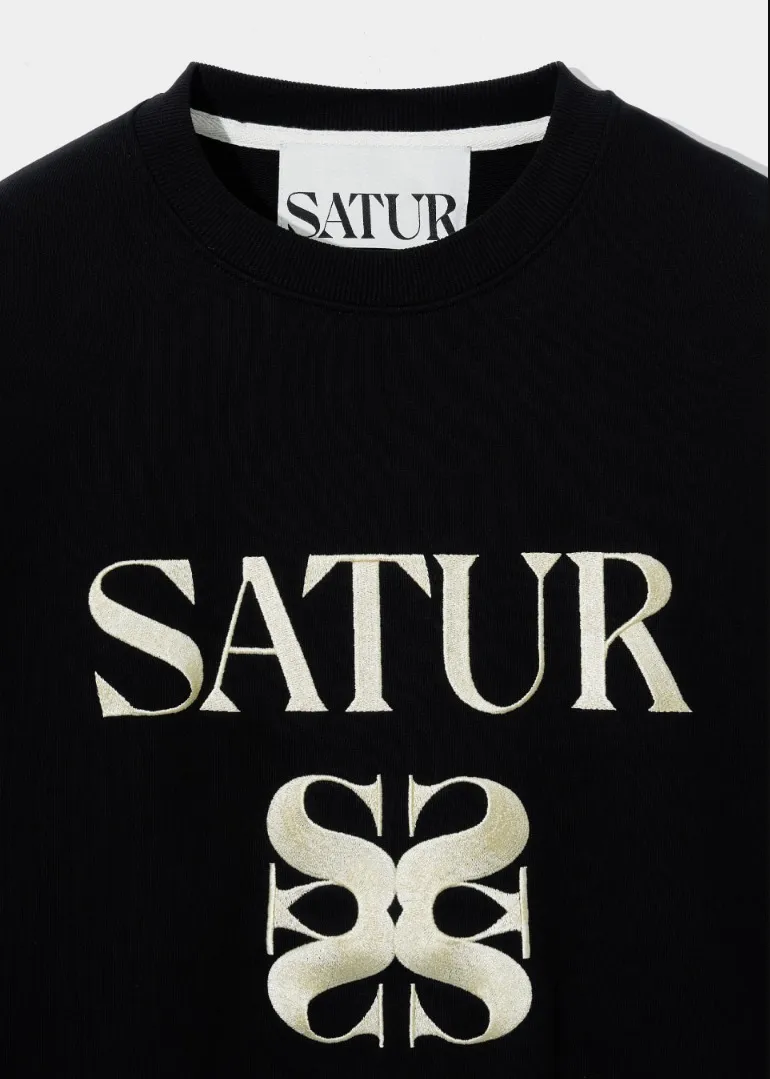 SATUR  |Unisex Street Style Logo Hoodies & Sweatshirts