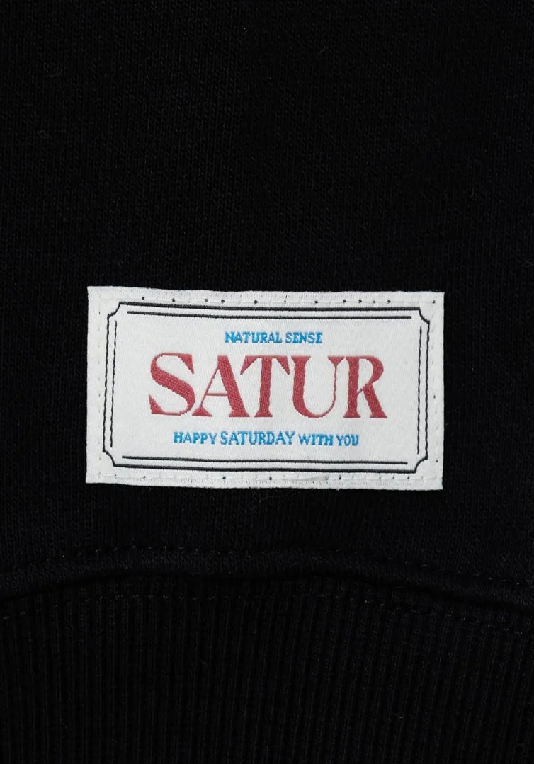 SATUR  |Unisex Street Style Logo Hoodies & Sweatshirts