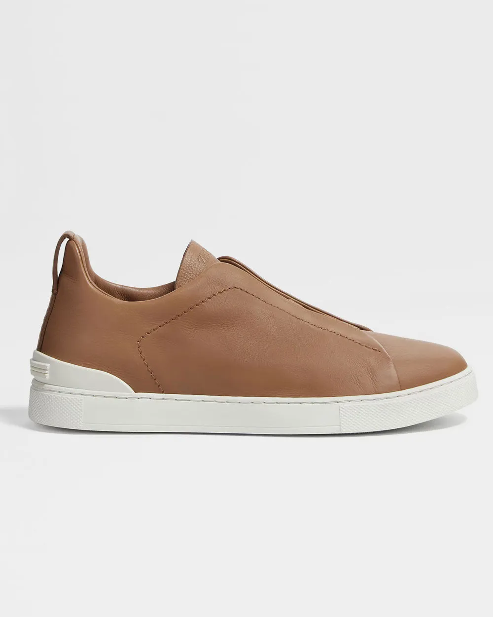 Secondskin Triple Stitch Sneaker in Dark Beige