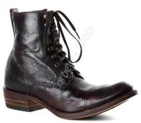 Sendra Boots mens distressed leather laced ankle boots