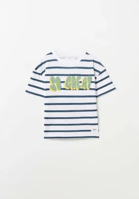 Striped So Great T-Shirt - White