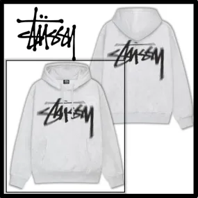 STUSSY  |Street Style Logo Skater Style Hoodies