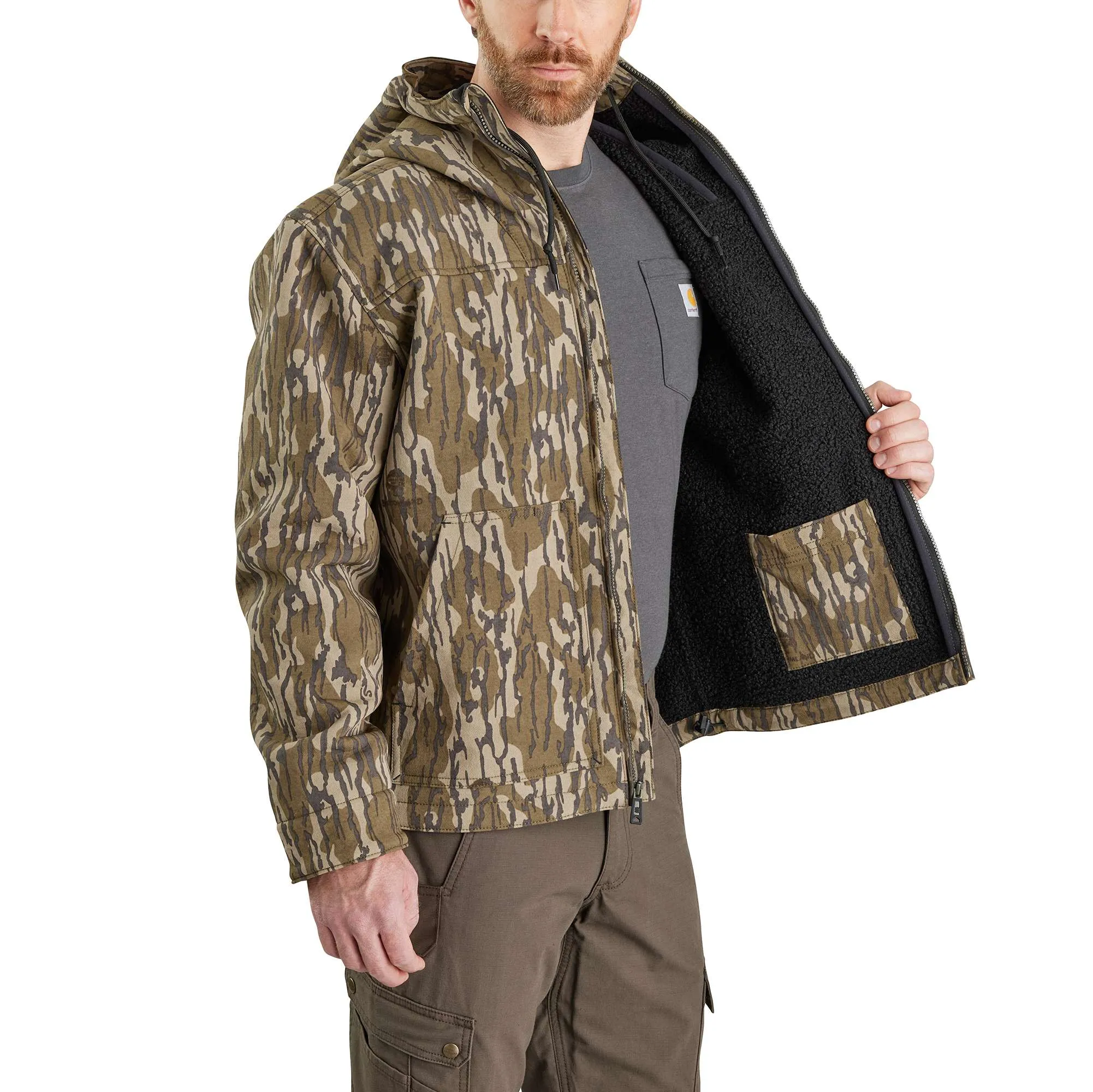 Super Dux Relaxed Fit Sherpa-Lined Camo Active Jacket