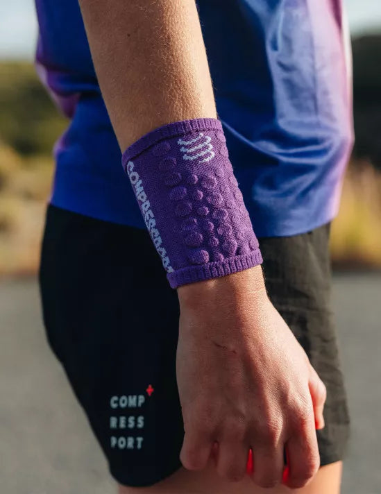 Sweatbands 3D.Dots - Royal Lilac/White