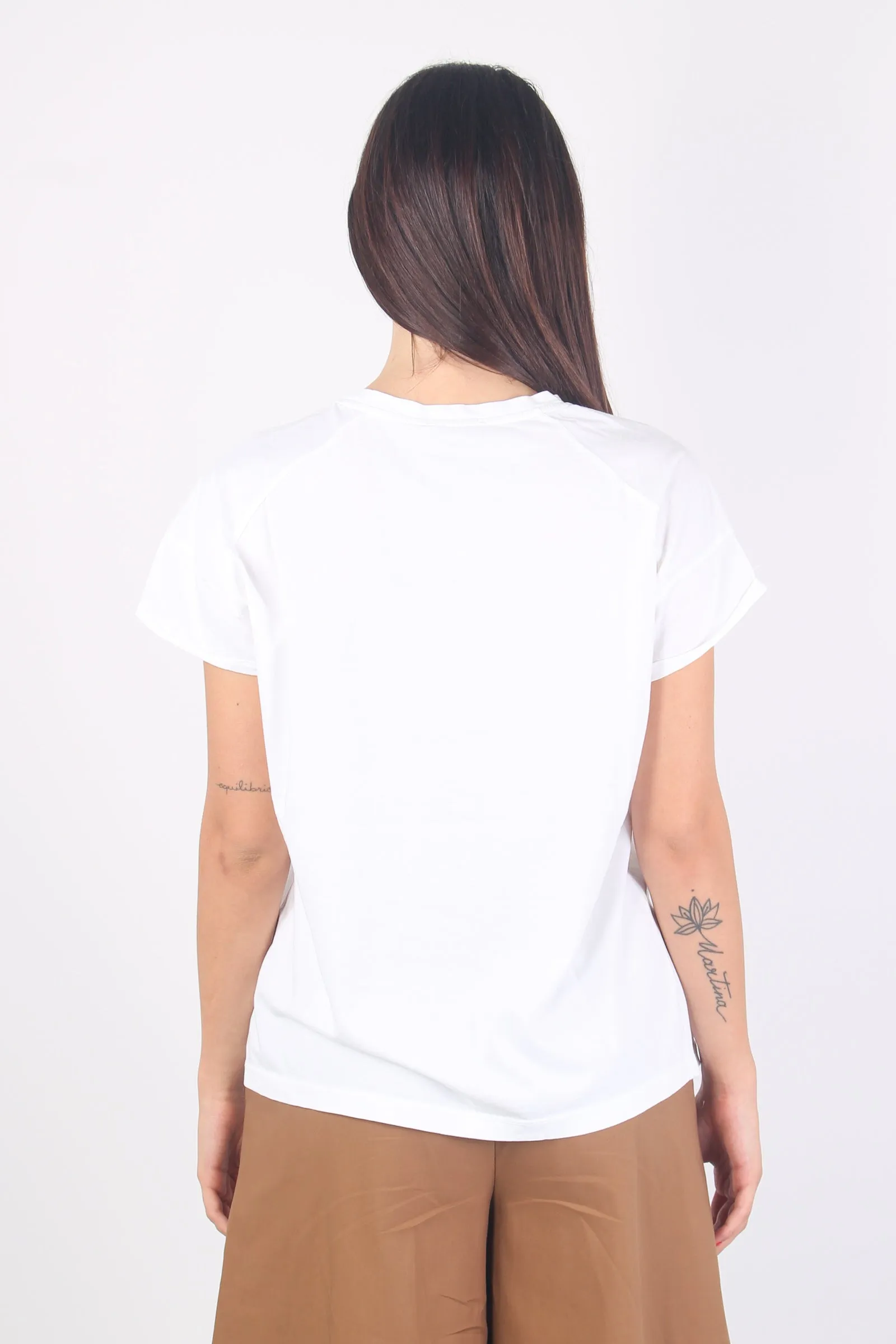 T-shirt Stampa Orsetto Bianco