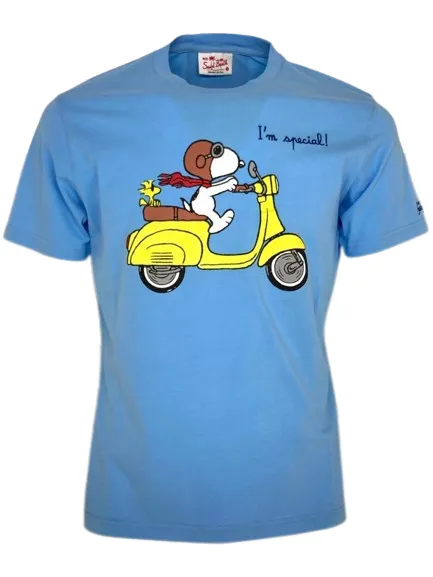 T-SHIRT UOMO AZZURRA SNOOPY