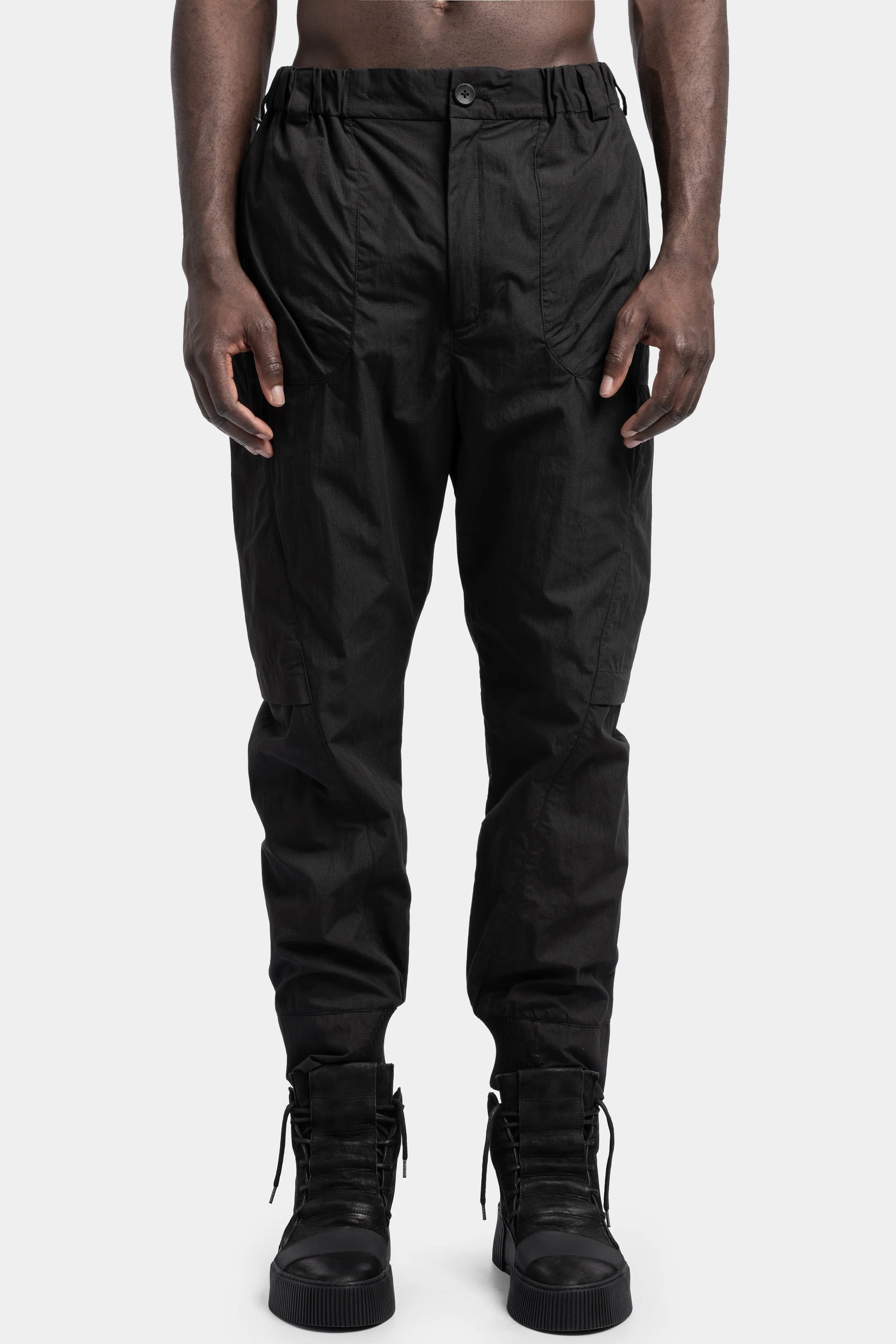 Technical cotton blend pants