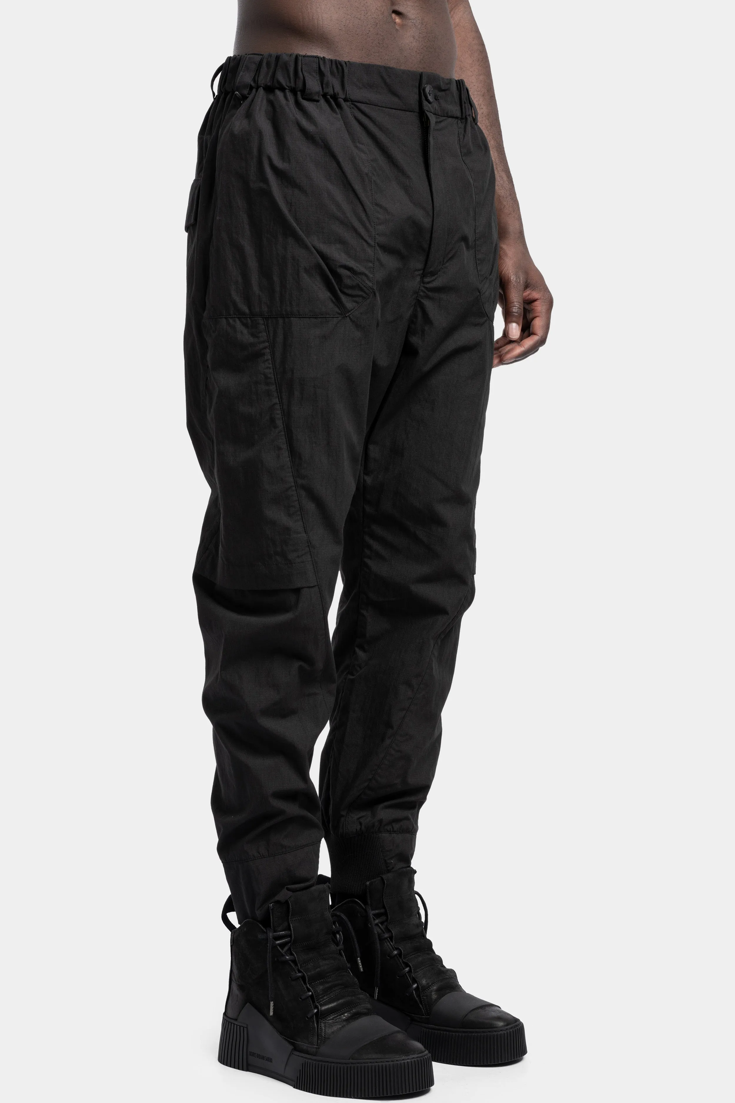 Technical cotton blend pants