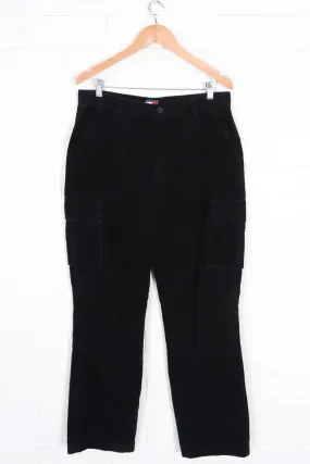 TOMMY HILFIGER Black Cord Cargo Pants (34)